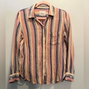 Rails Charli in Mandalay Stripe Long Sleeve Button Up Shirt Small